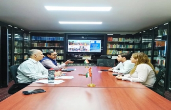A young Indian origin Venezuelan who has been selected for the '67th Know India Programme' scheduled to be held from 13 Aug-1 Sep, 2023 attended the pre-departure orientation meeting at Embassy of India, Caracas.